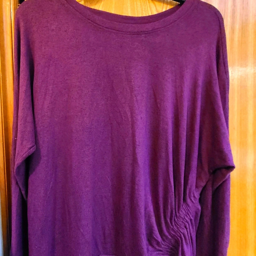 Mix Orly sweater knit ruched side tie top
